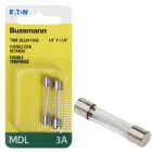 Bussmann 3A MDL Glass Tube Electronic Fuse (2-Pack) Image 1