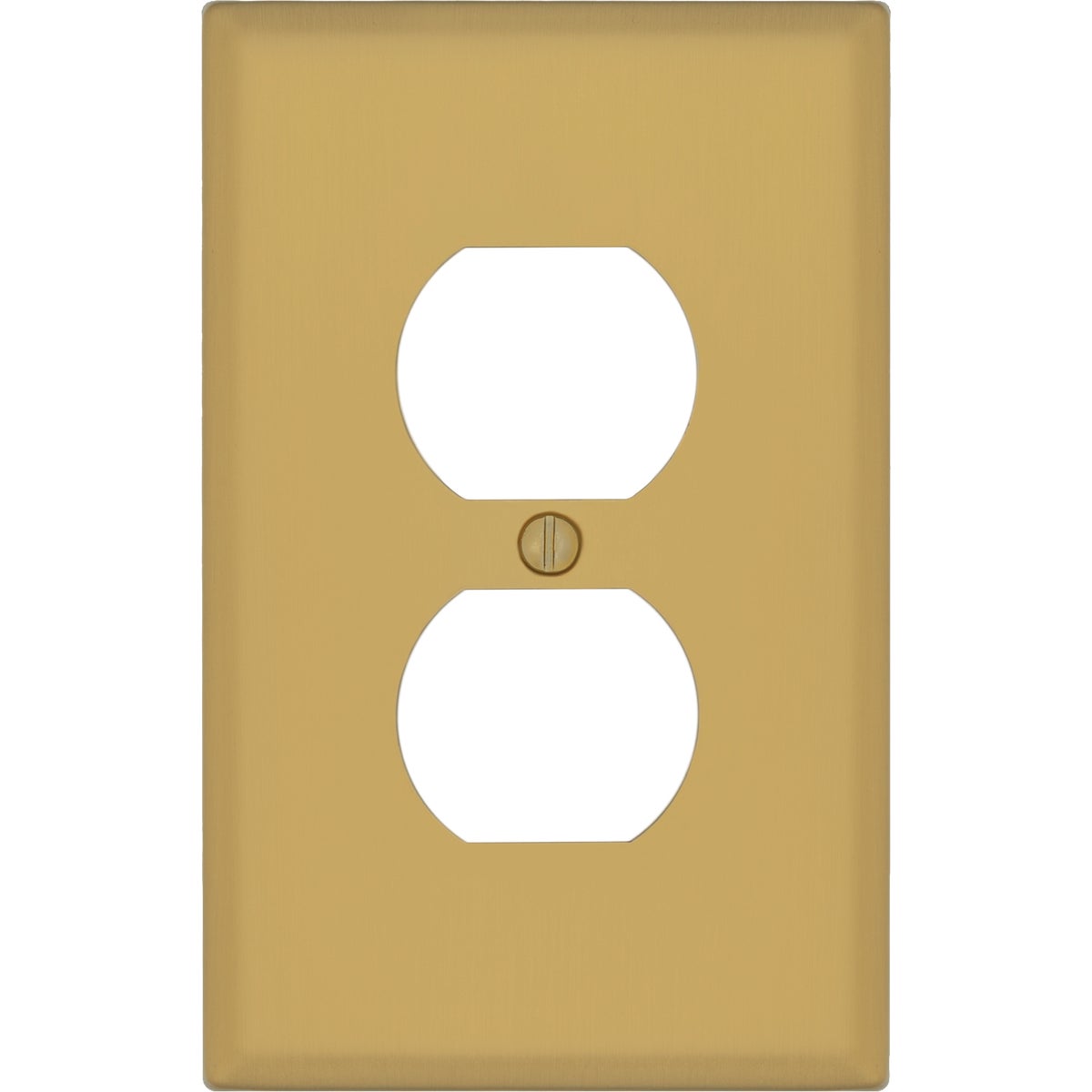 Amerelle Oxford 1-Gang Brushed Gold Steel Wall Plate