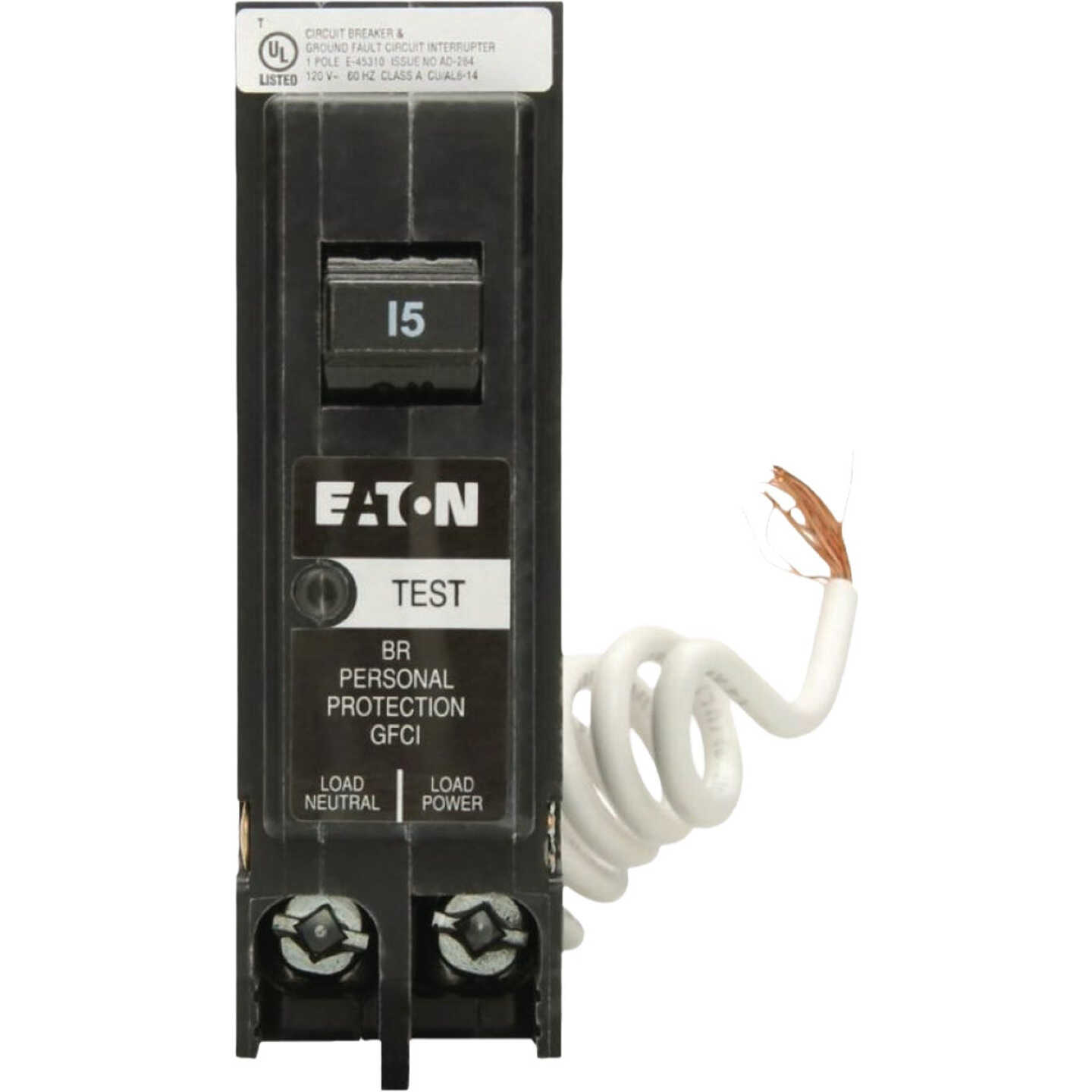 Eaton BR 15A GFI Self Test Breaker Image 1