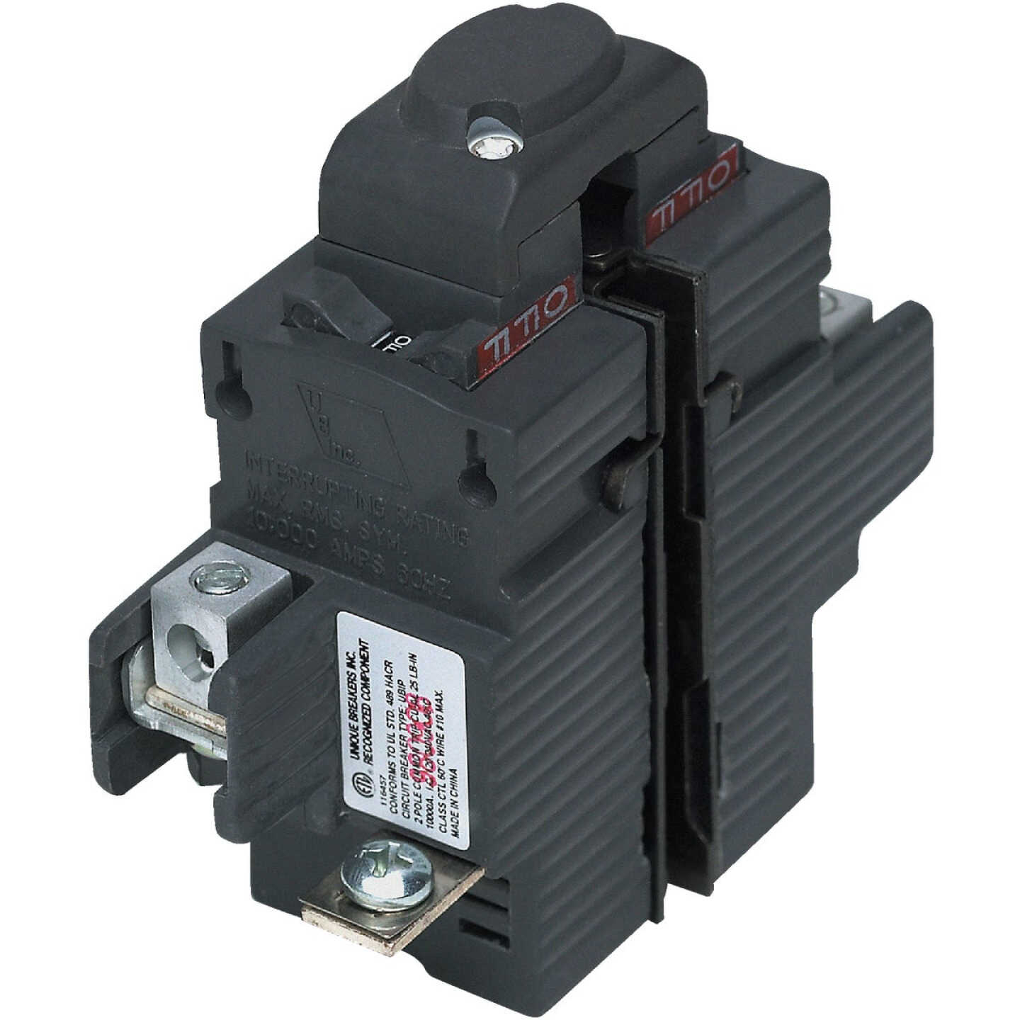 Connecticut Electric 20A Double-Pole Standard Trip Packaged Replacement Circuit Breaker For Pushmatic Image 1