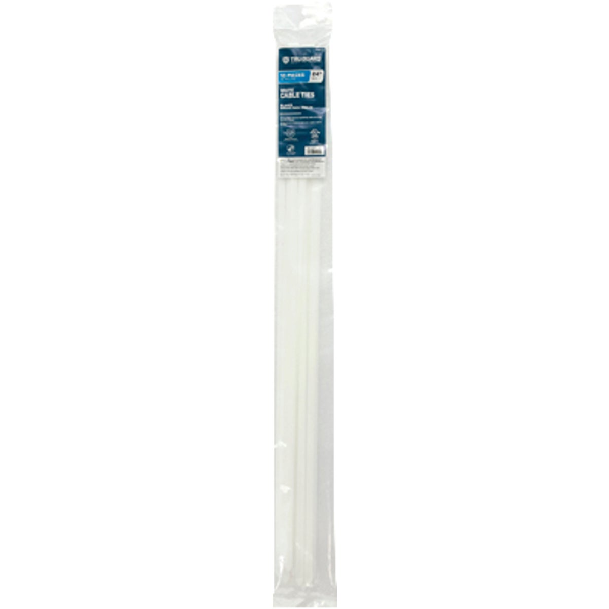 TruGuard 24 In. White Heavy-Duty Cable Ties (10-Pack)