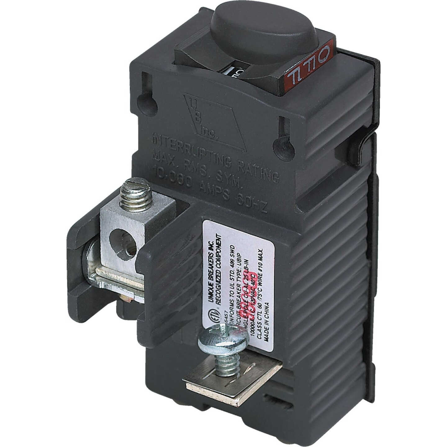 Connecticut Electric 15A Single-Pole Standard Trip Packaged Replacement Circuit Breaker For Pushmatic Image 1