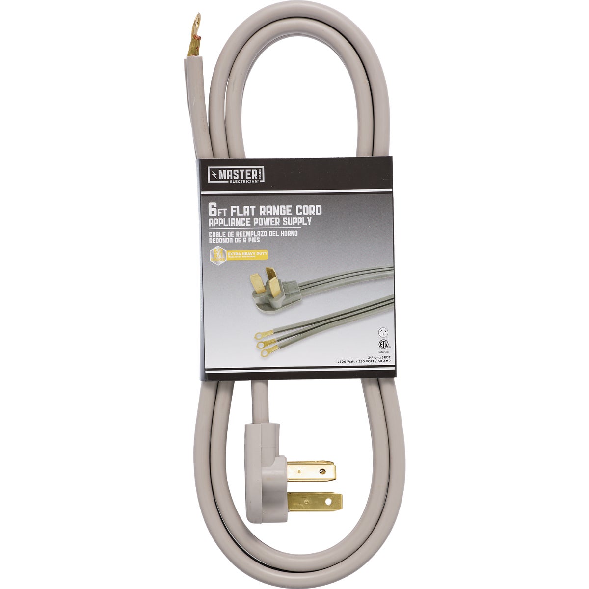 Master Electrician 6 Ft. 6/2 + 8/1 Ga. 3-Conductor Range Cord