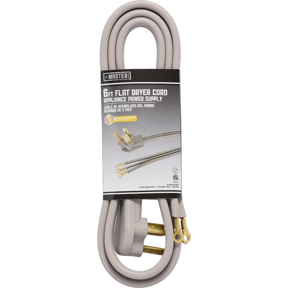 Master Electrician 6 Ft. 10/3 30A Dryer Cord