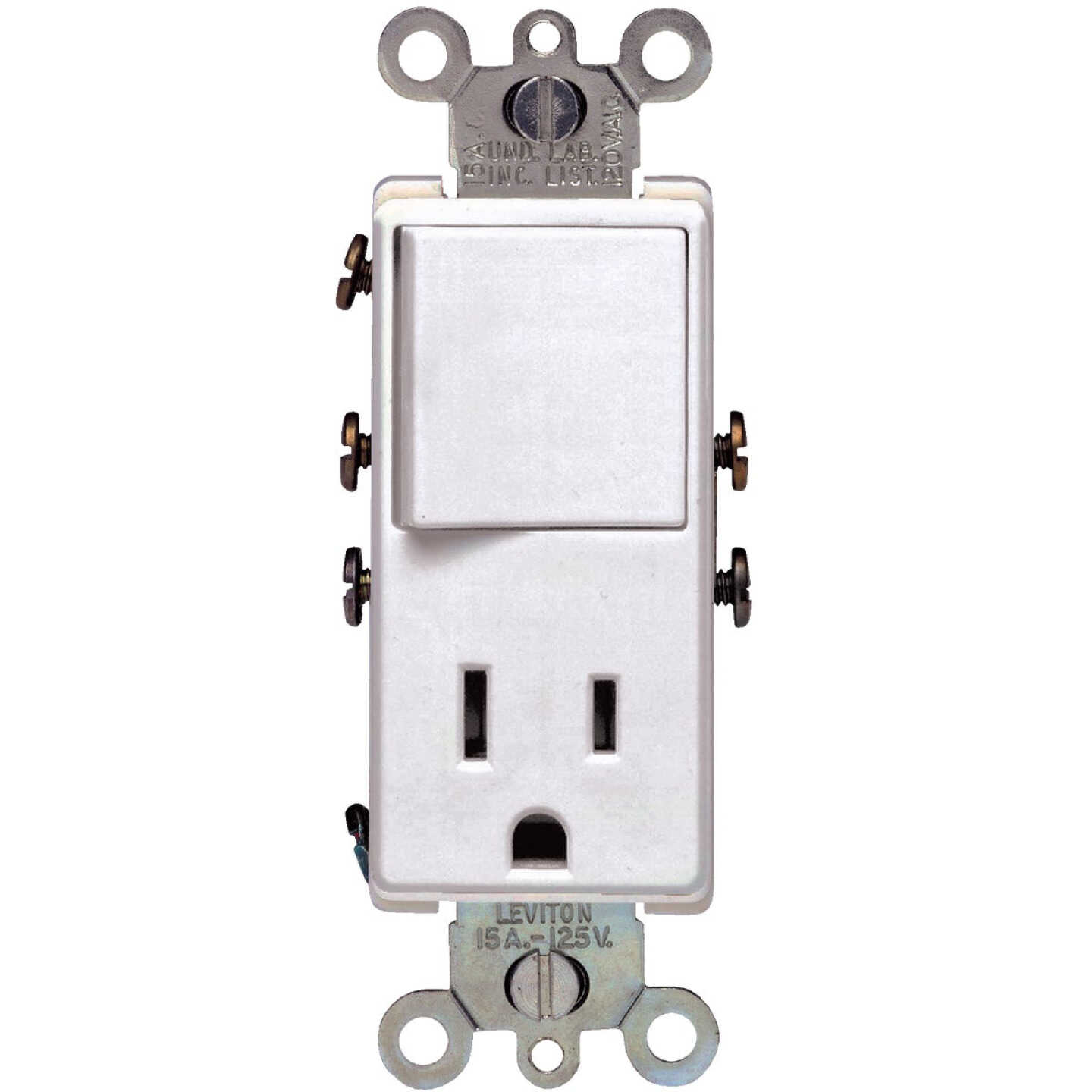 Leviton White 15A Switch & Outlet Image 2
