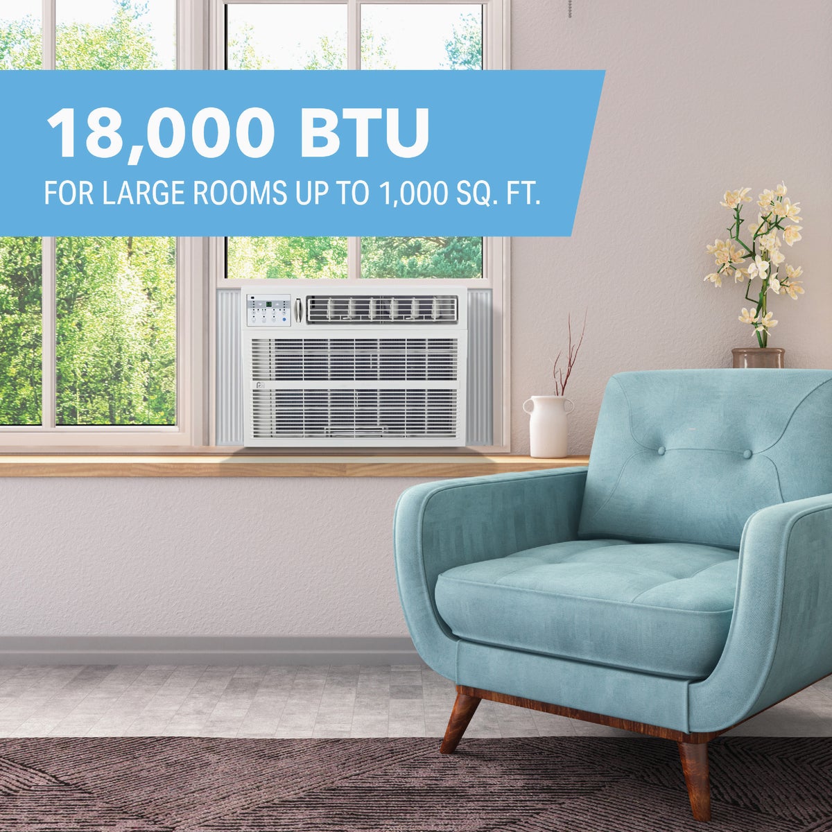 Perfect Aire 18,000 BTU 1000 Sq. Ft. Window Air Conditioner with Remote Control Image 3
