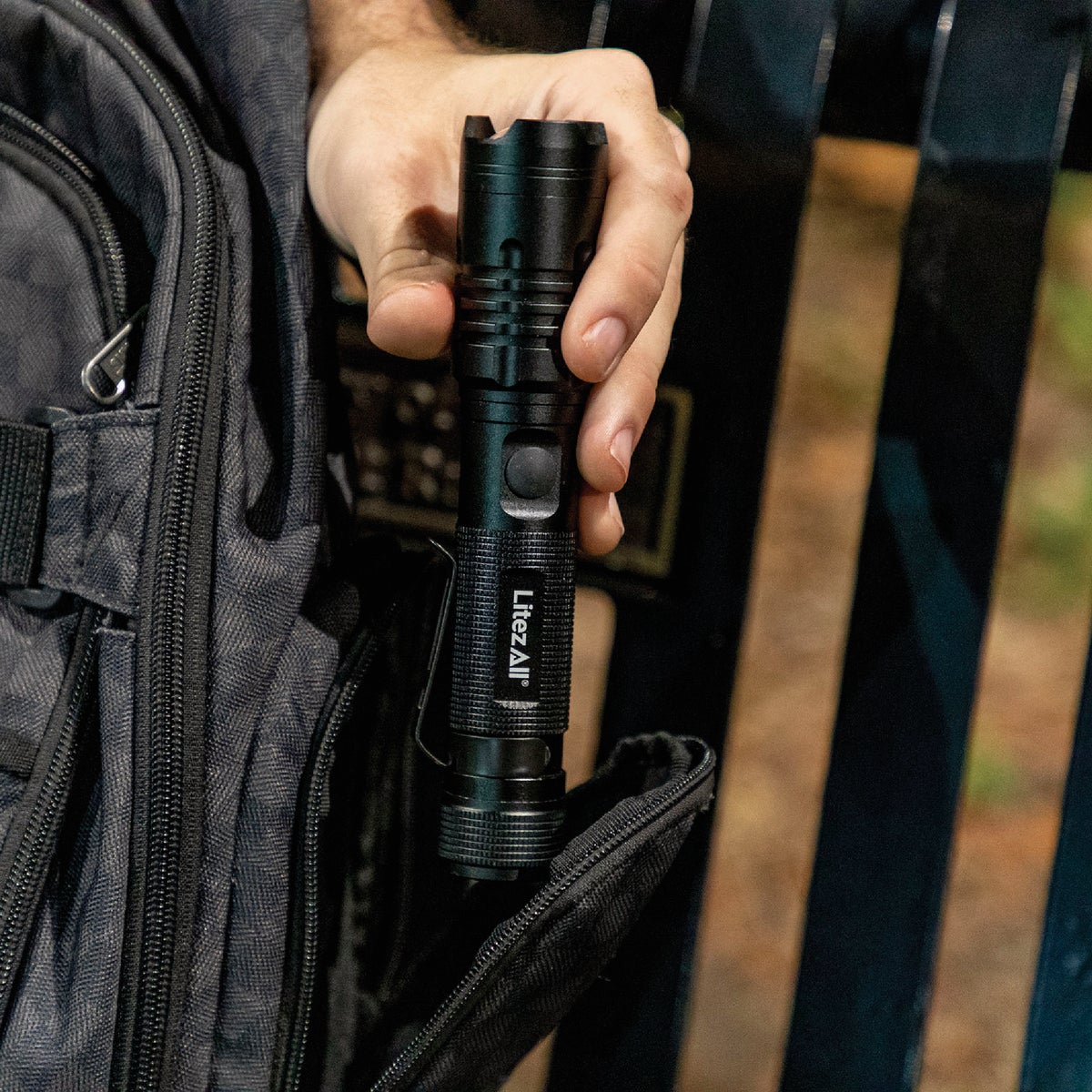 LitezAll 1000 Lm. Rechargeable LED Tactical Flashlight Image 4
