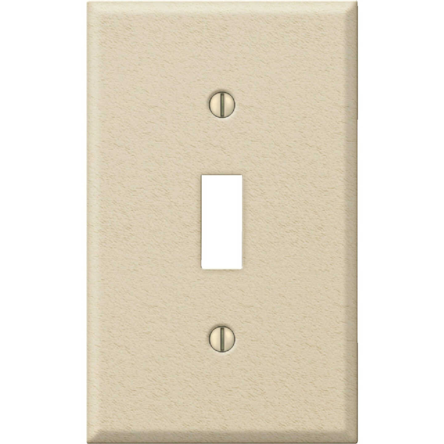 Amerelle PRO 1-Gang Stamped Steel Toggle Switch Wall Plate, Ivory Wrinkle Image 1