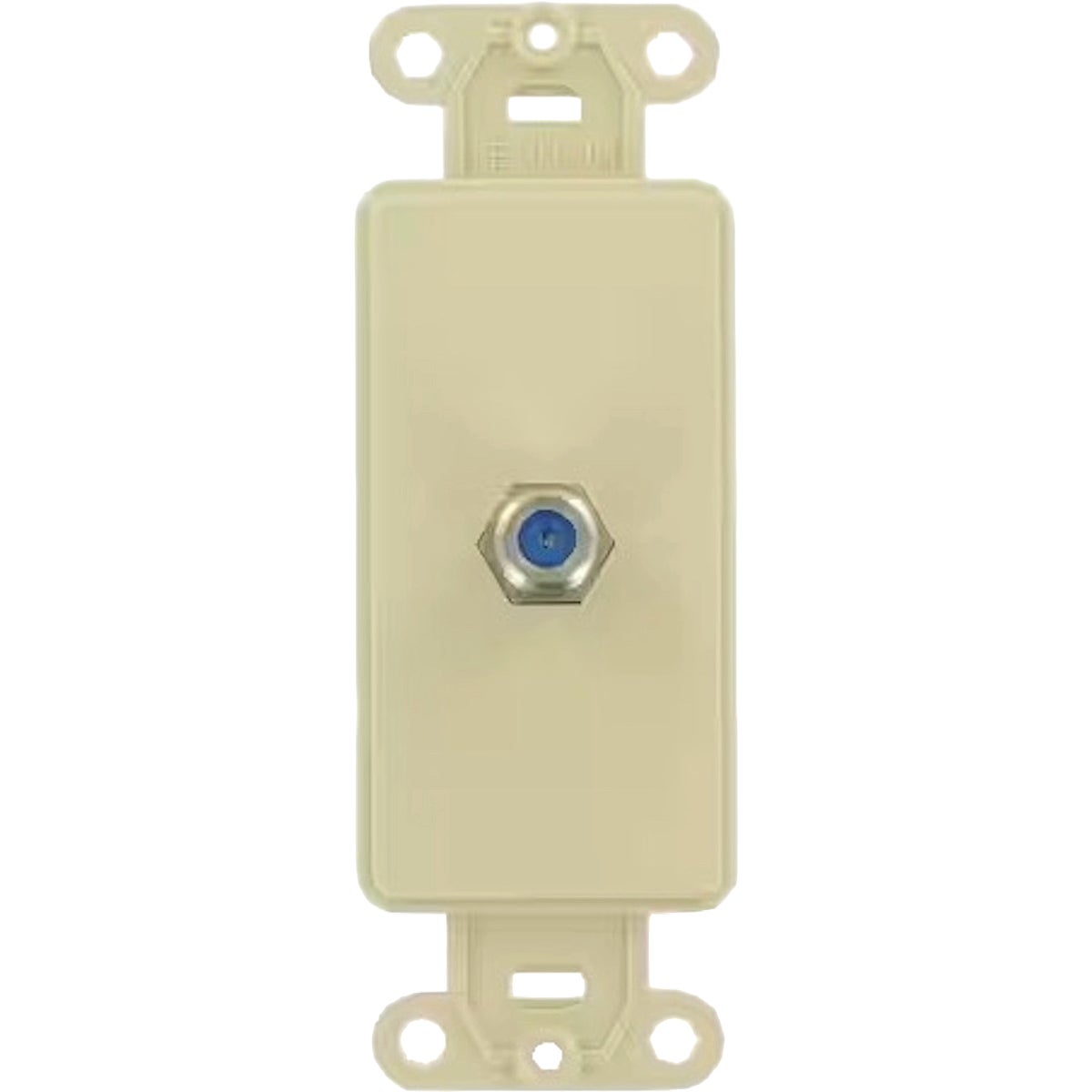 Leviton Decora Ivory 1-Gang Data Jack Wall Plate