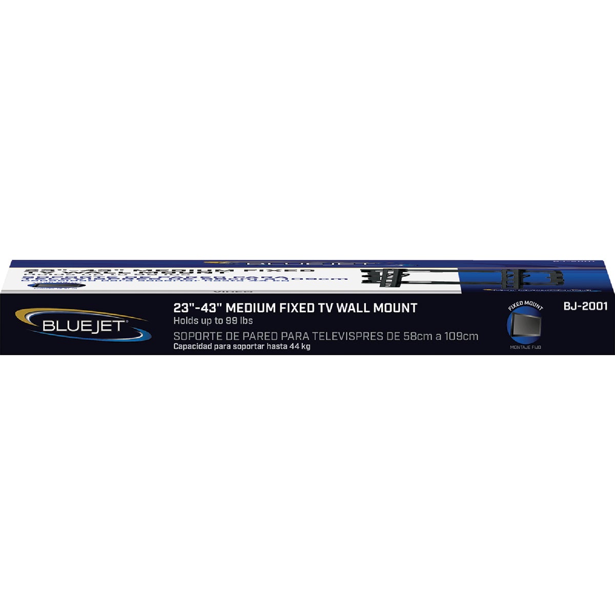 Blue Jet Black 23 In. to 43 In. Medium Fixed TV Wall Mount Image 5