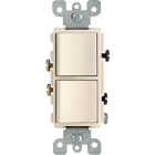 Leviton Single Pole Light Almond 15A Duplex Switch Image 1