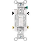 Leviton 15A White Single-Pole Toggle Framed 4-Way AC Switch Image 1