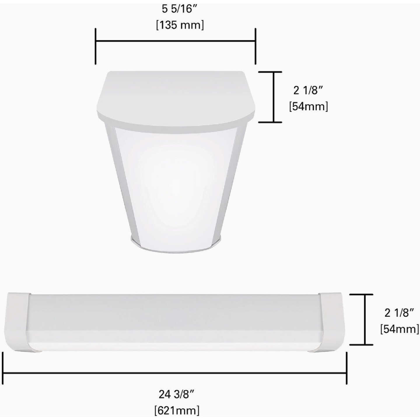 Metalux 2 Ft. 3CCT 2100 Lm. Low Profile LED Wraparound Ceiling Light Image 2