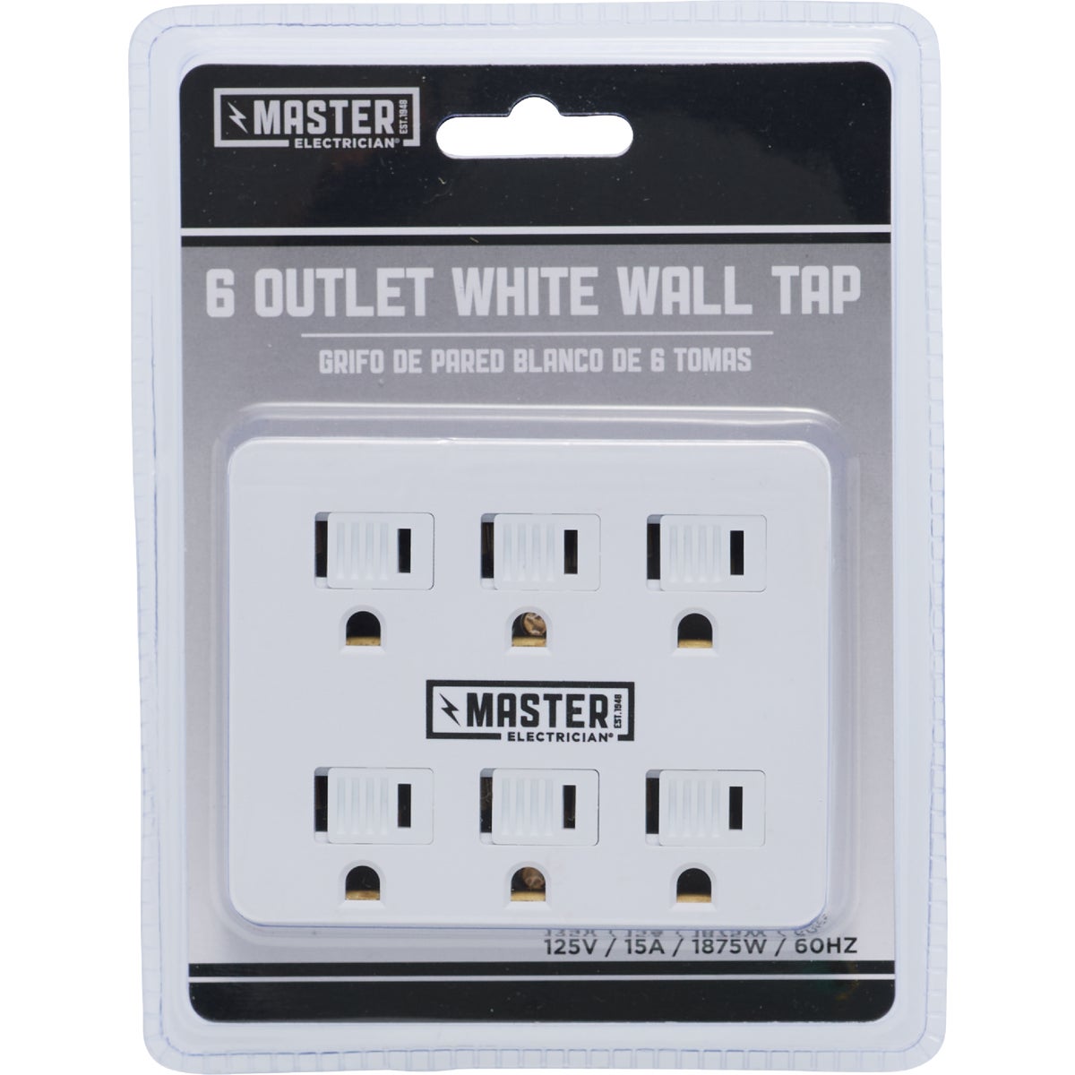 Do it Best White 15A 6-Outlet Tap