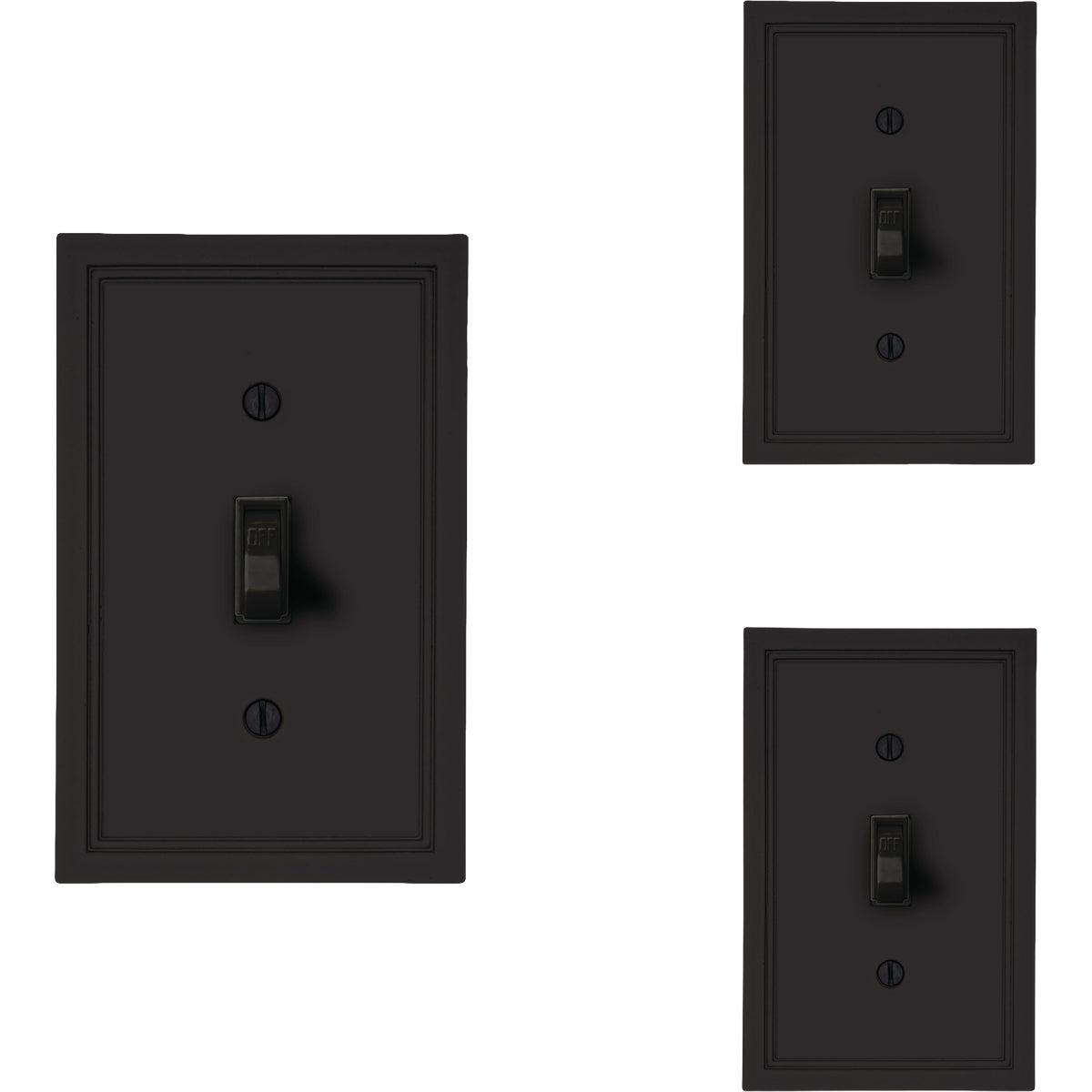Amerelle Fairbanks 1-Gang Black Insulated Bamboo Wall Plate