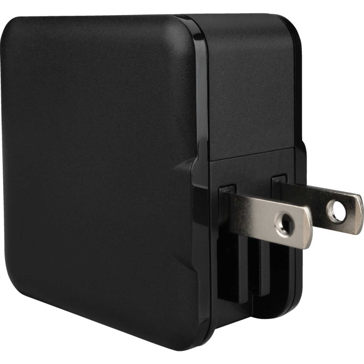 Blue Jet AC Outlet Black Fast Charge 45W Wall USB-C Charger with Power Delivery (PD) & QC Image 3
