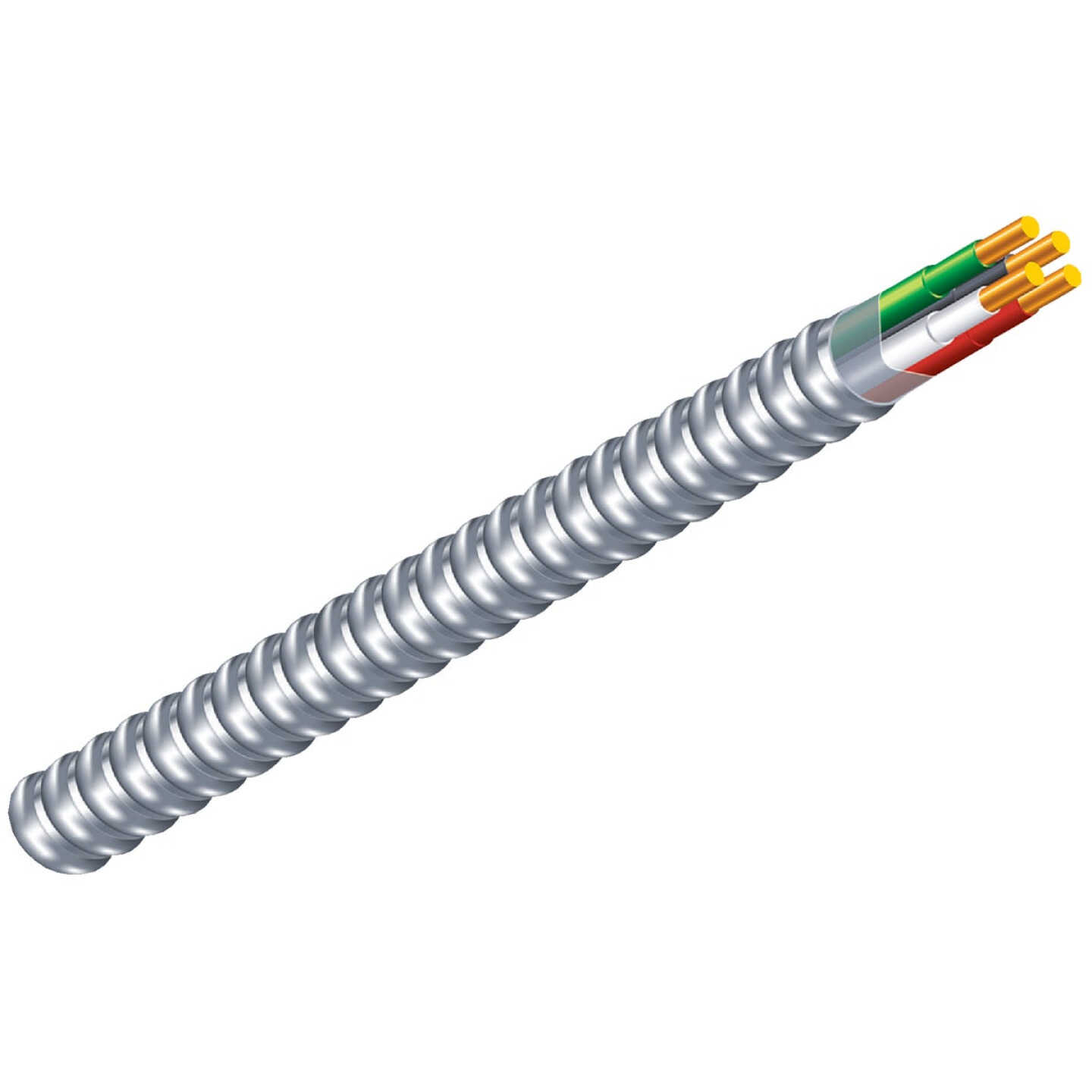 Southwire 50 Ft. 14/2 MC Armored Cable Electrical Wire Image 2