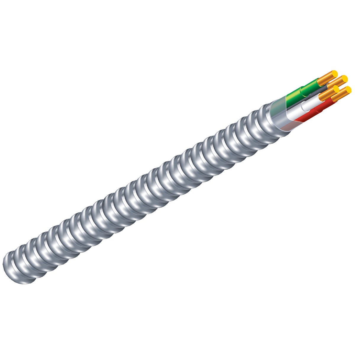 Southwire 25 Ft. 14/3 MC Armored Cable Electrical Wire Image 2