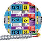 Southwire 25 Ft. 12/3 MC Armored Cable Electrical Wire Image 1