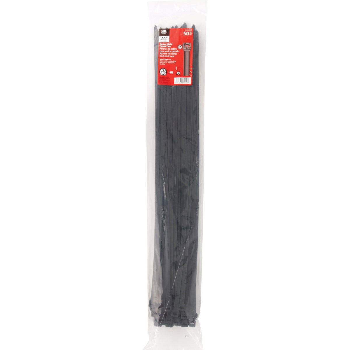 Gardner Bender 24 In. x 0.35 In. Black Nylon Ultra Violet Cable Tie (50-Pack) Image 2