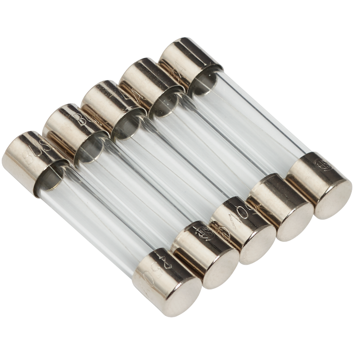Bussmann 1A/2A/3A AGC Glass Tube Electronic Fuse (5-Pack) Image 3
