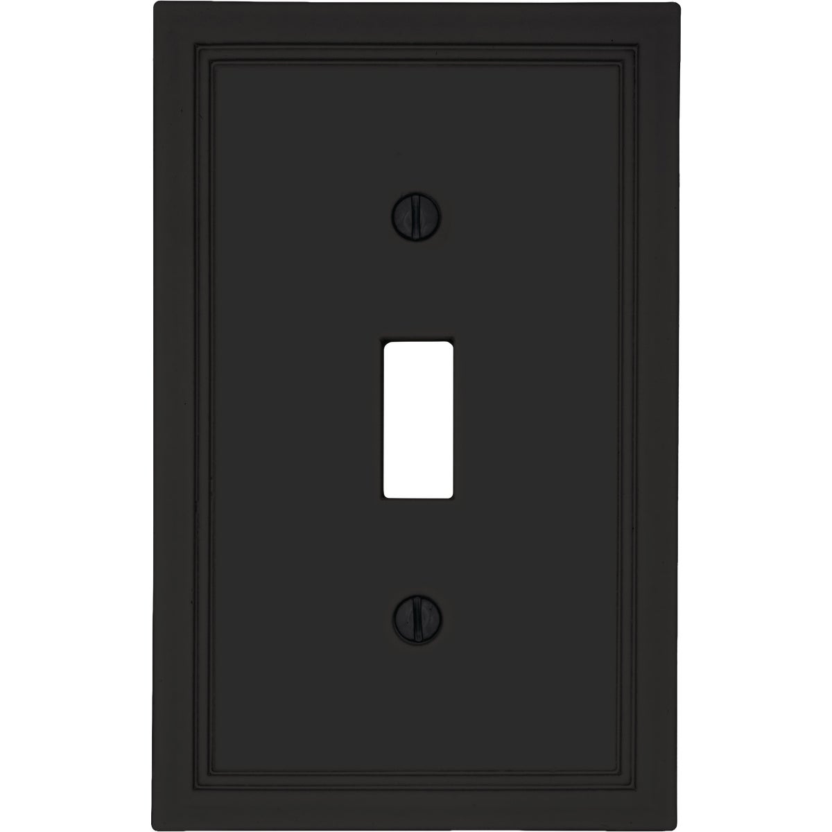 Amerelle Fairbanks 1-Gang Matte Black Insulated Bamboo Swich Wall Plate