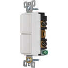Broan-NuTone 2-Function 15A 120V White Rocker Switch for Bathroom Exhaust Fan Image 4