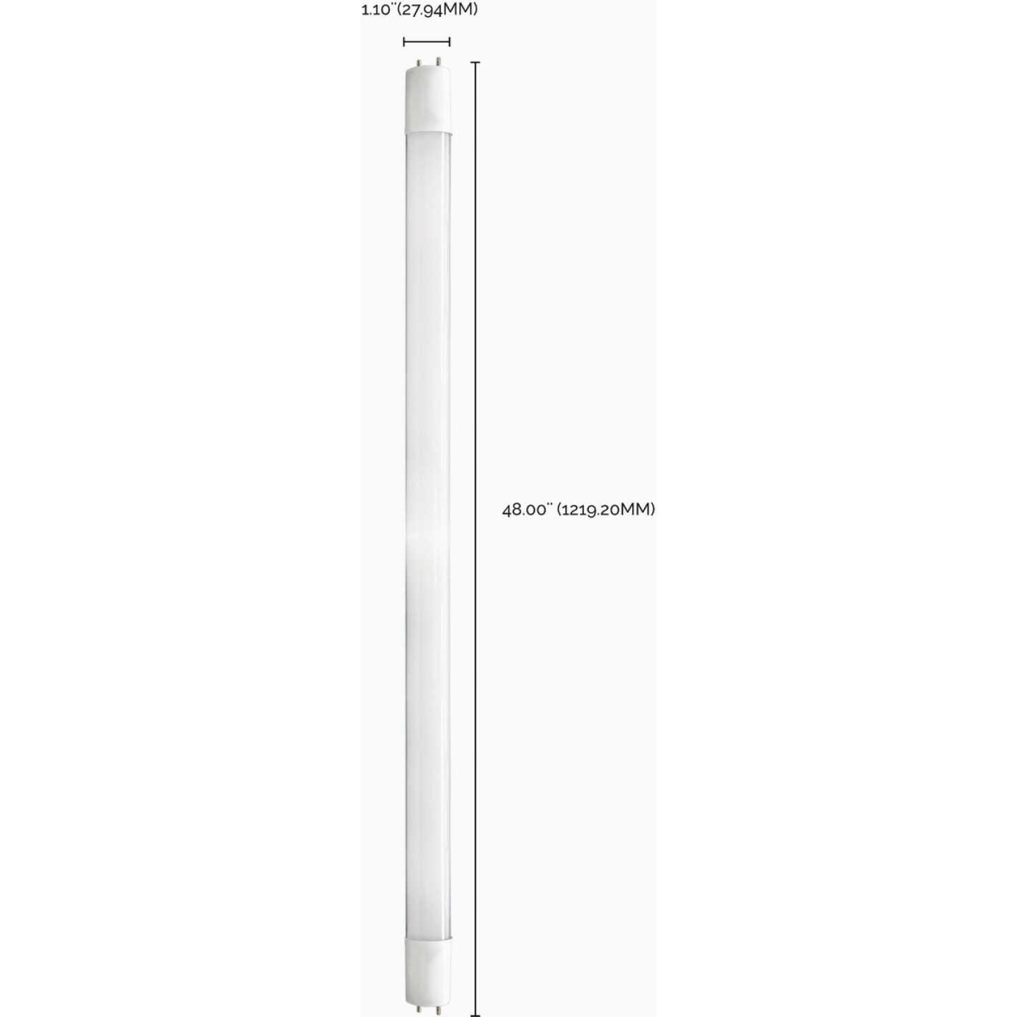 Satco 32W Equivalent 48 In. Cool White T8 Medium Bi-Pin Ballast Bypass DLC Listed LED Tube Light Bulb Image 2