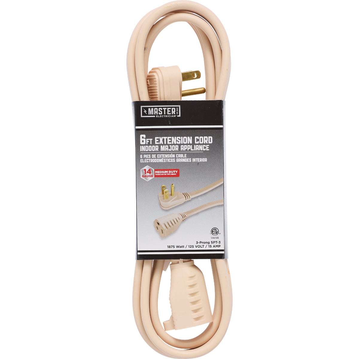 Master Electrician 6 Ft. 14/3 15A Heavy-Duty Appliance Cord