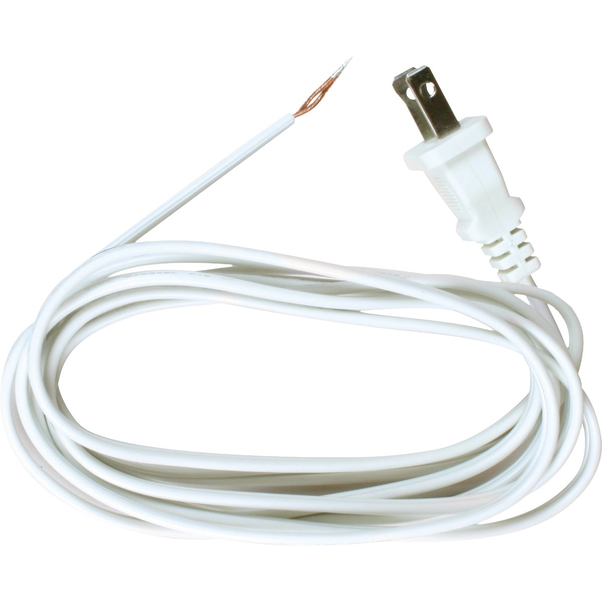 Jandorf 8 Ft. 18-2/SPT-1 White Lamp Cord