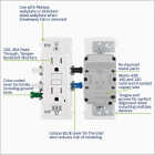 Leviton Lever Edge Self-Test 15A White Tamper-Resistant GFCI Duplex Outlet (3-Pack) Image 4