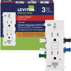 Leviton Lever Edge Self-Test 15A White Tamper-Resistant GFCI Duplex Outlet (3-Pack) Image 1