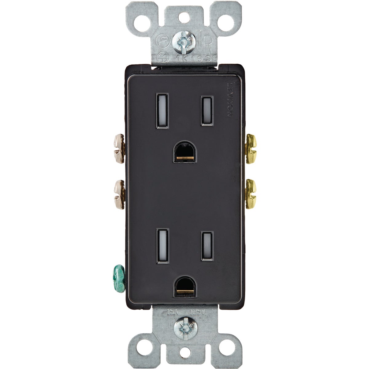 Leviton Decora 15A Black 125V Tamper Resistant Duplex Outlet/Receptacle