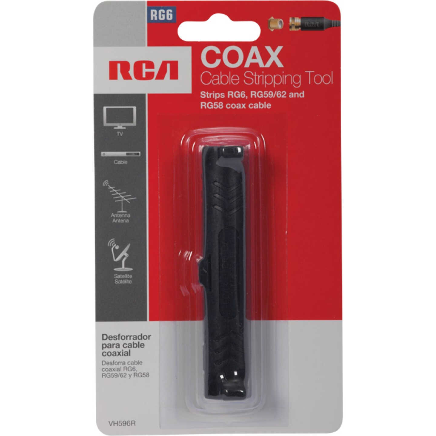 RCA RG-6 & RG-59 Plastic Coaxial Cable Stripper Image 1
