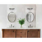 Canarm Britton 2-Light Brushed Nickel Vanity Bath Light Fixture, Clear Glass Image 2
