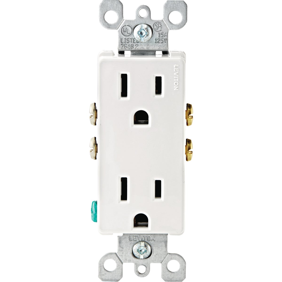 Leviton Decora 15A White 125V Duplex Outlet/Receptacle (10-Pack)