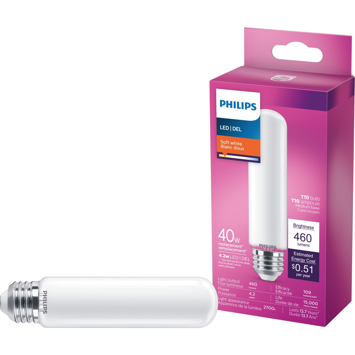 Philips T10 4.5W E26 SW Frosted