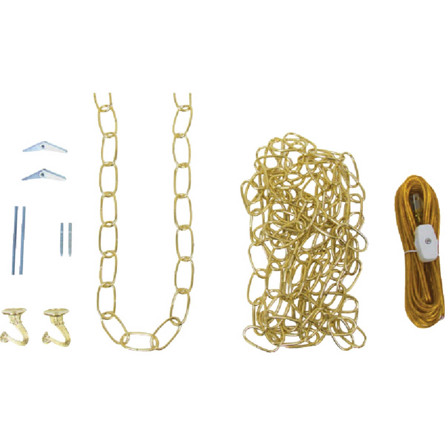 Westinghouse Antique Brass Finish Steel Chain Swag Lamp Kit Image 1