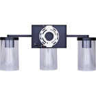 Canarm Britton 3-Light Black Vanity Bath Light Fixture, Clear Glass Image 5