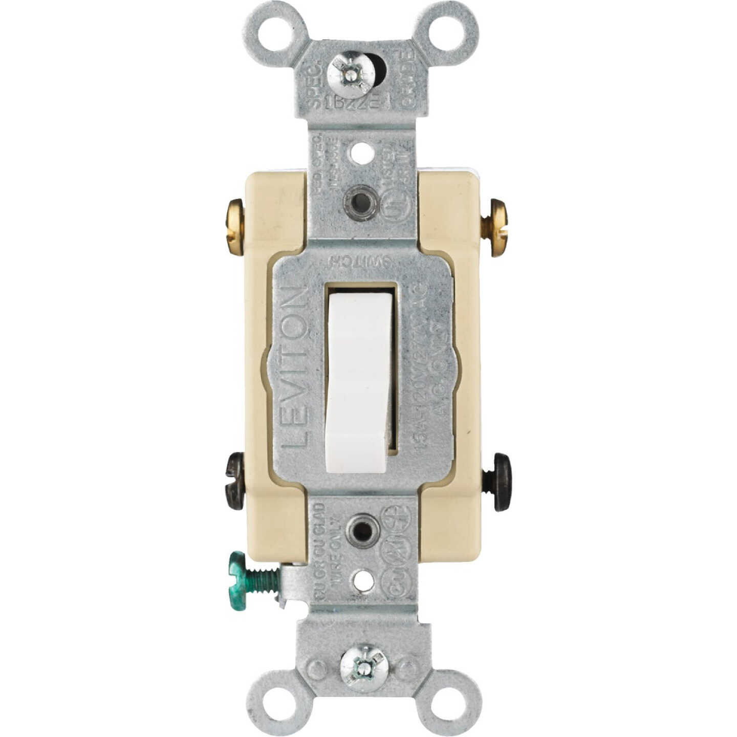 Leviton Commercial 15A White Grounded Quiet 4-Way Switch Image 1