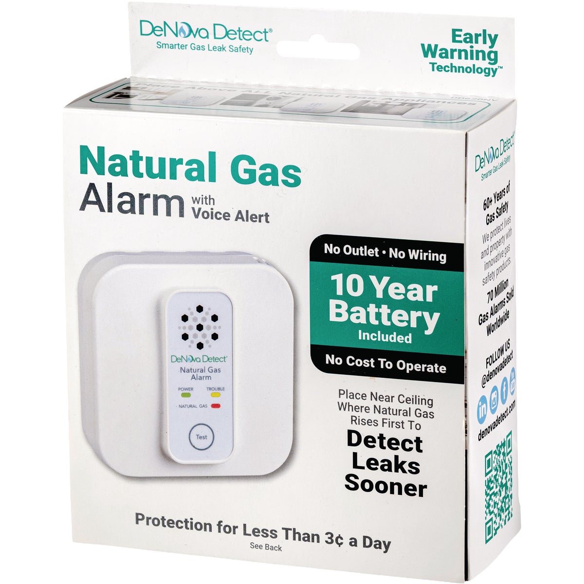 DeNova Detect 10-Year Natural Gas Alarm Image 3