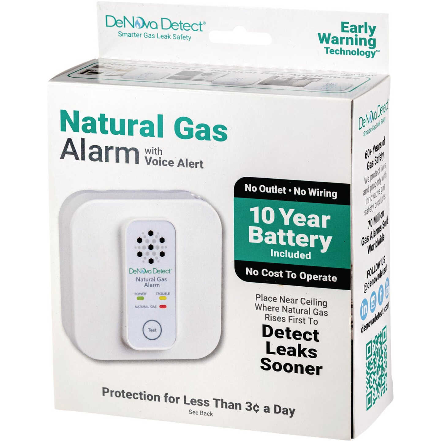 DeNova Detect 10-Year Natural Gas Alarm Image 3