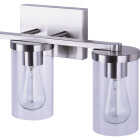Canarm Britton 3-Light Brushed Nickel Vanity Bath Light Fixture, Clear Glass Image 5