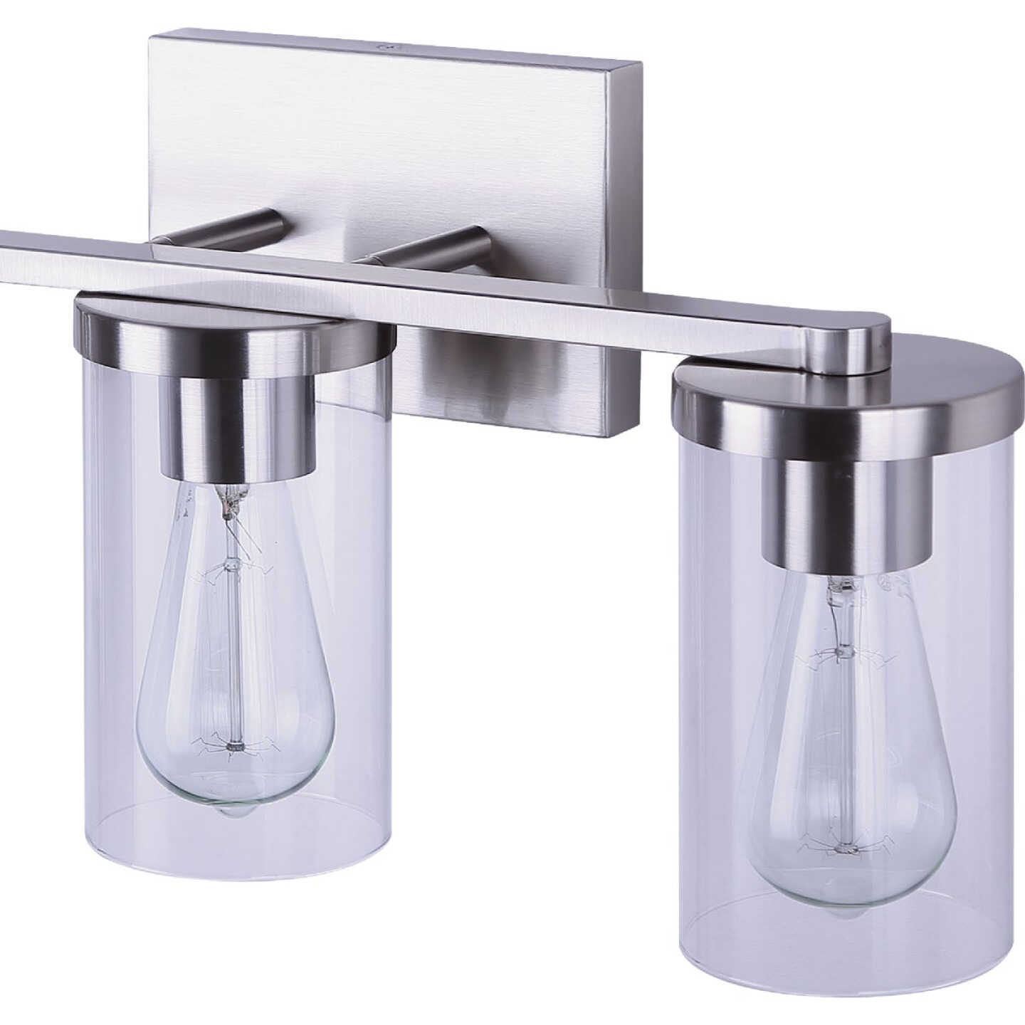 Canarm Britton 3-Light Brushed Nickel Vanity Bath Light Fixture, Clear Glass Image 5