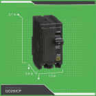 Square D QO 50A Double-Pole Standard Trip Circuit Breaker Image 3