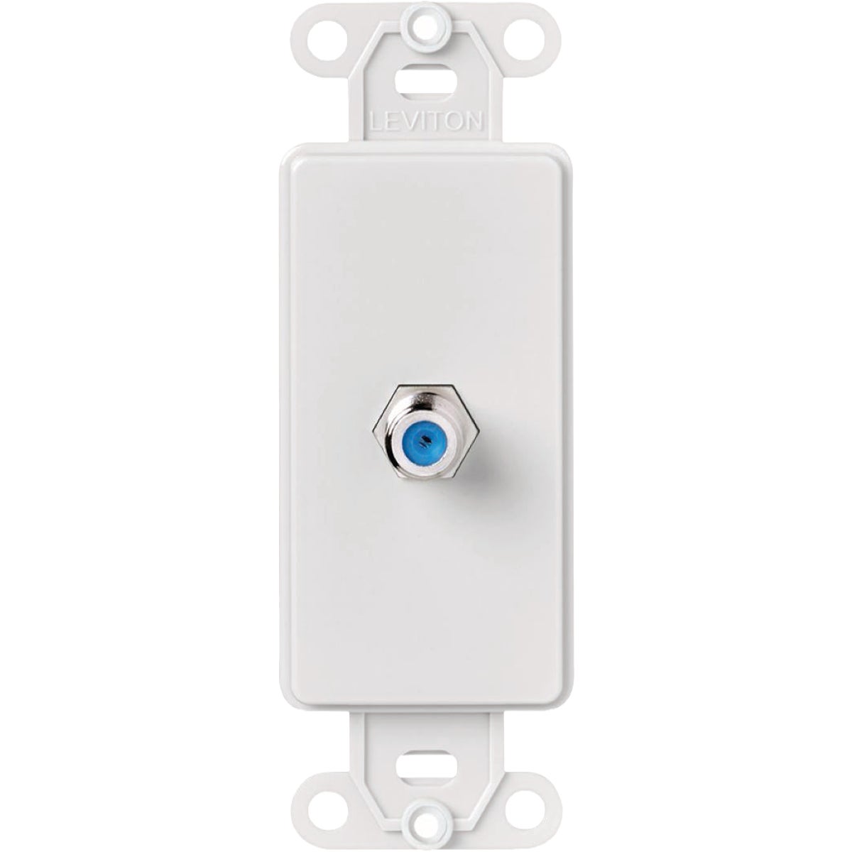 Leviton Decora White Flush-Mount F-Connector Wall Jack