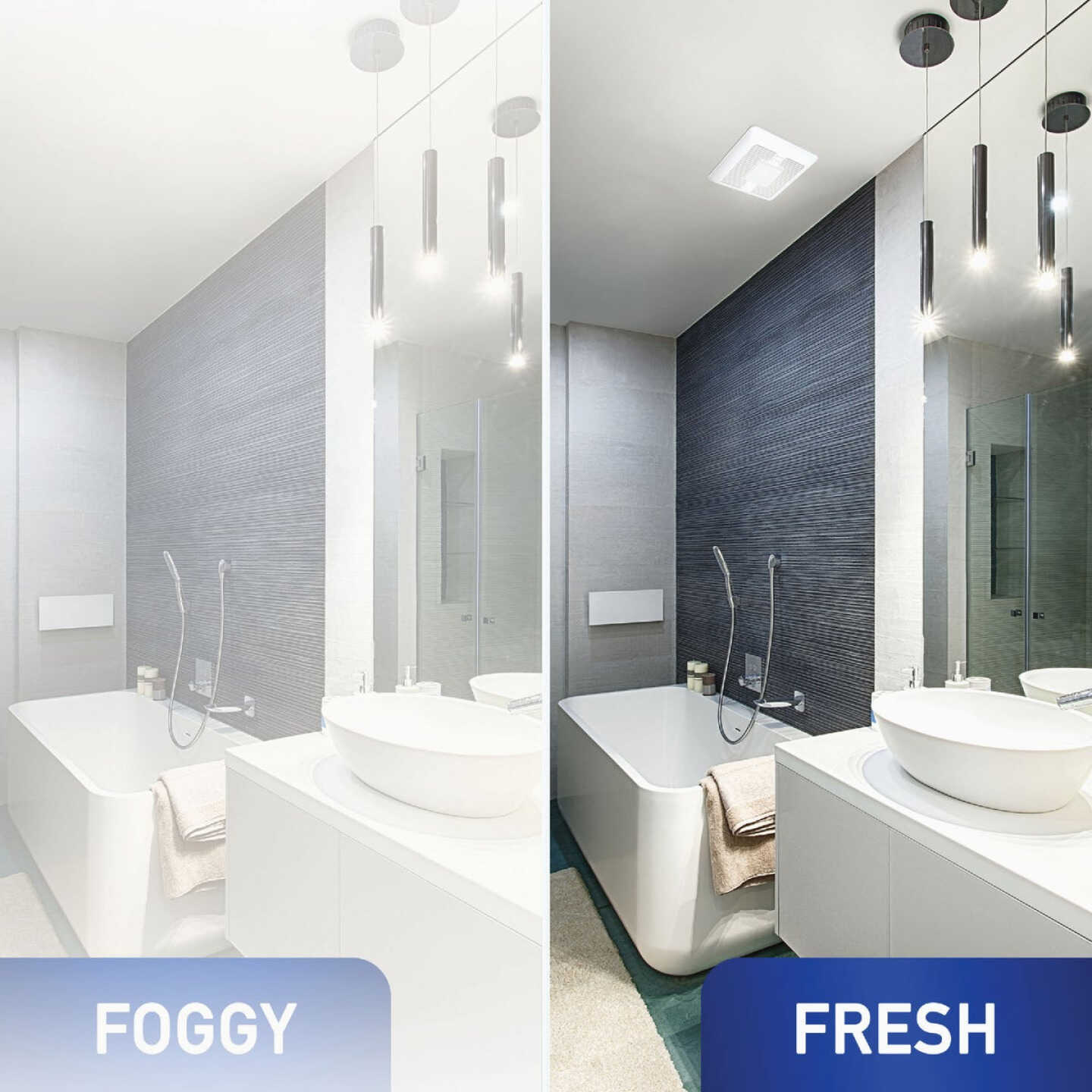 Panasonic Whisper Thin 80/100 CFM Bathroom Exhaust Fan with Dimmable LED Light Image 6