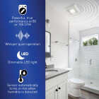 Panasonic Whisper Thin 80/100 CFM Bathroom Exhaust Fan with Dimmable LED Light Image 3