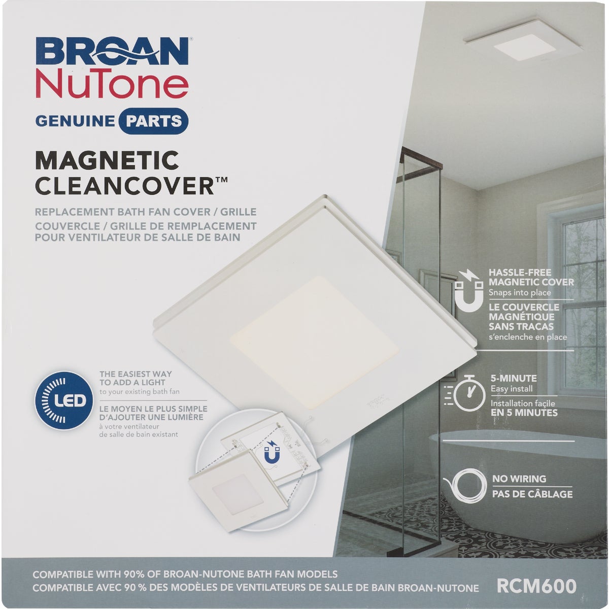Broan-NuTone CleanCover 12 In. x 12 In. Magnetic LED Bath Exhaust Fan Grille Image 6