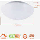 Halo 8 In. CCT LED Low Profile Round Flush Mount Ceiling Light Fixture Image 4